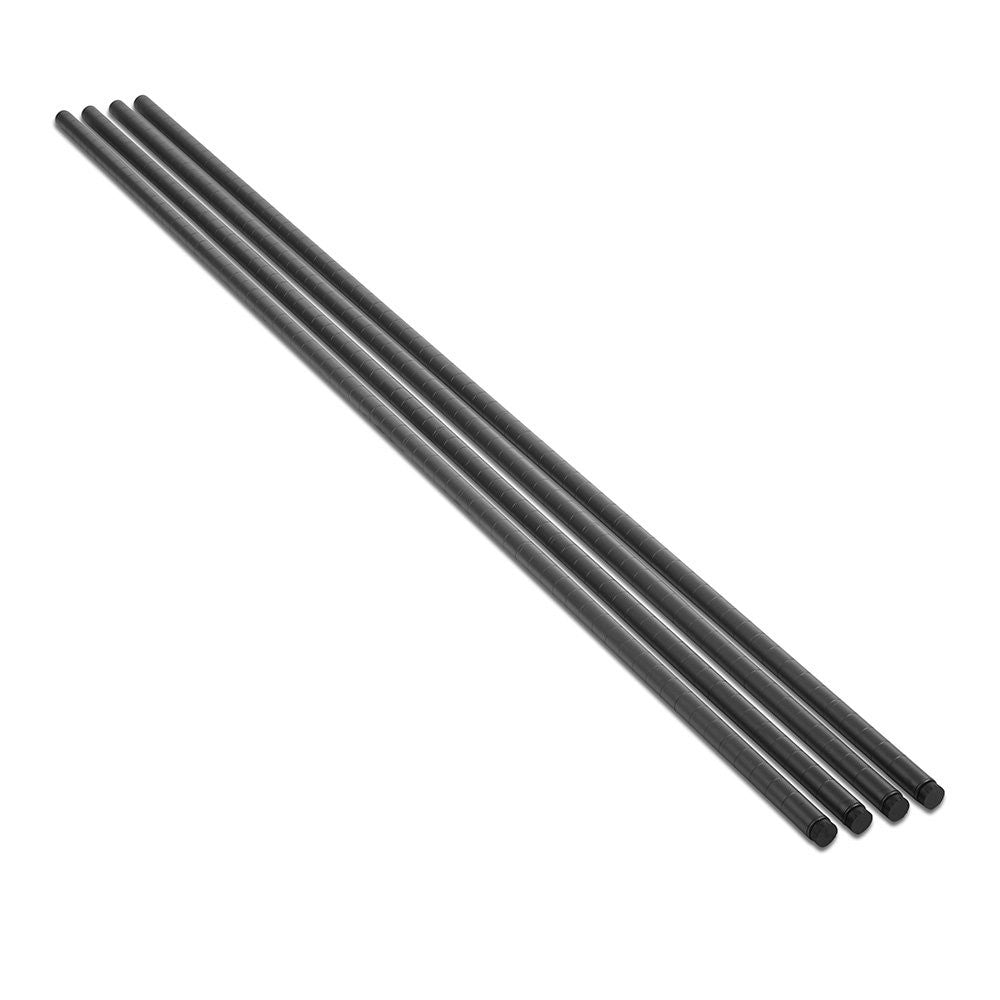 Upright Posts for Carbon Grey Wire Shelving in 25mm Diameter and H1800mm - Set of  4
