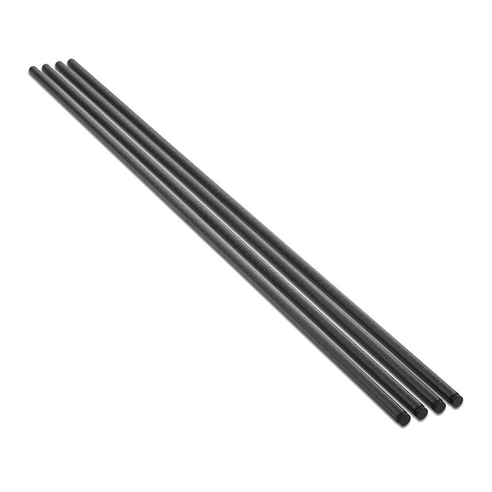 Upright Posts for Carbon Grey Wire Shelving in 25mm Diameter and H1800mm - Set of  4