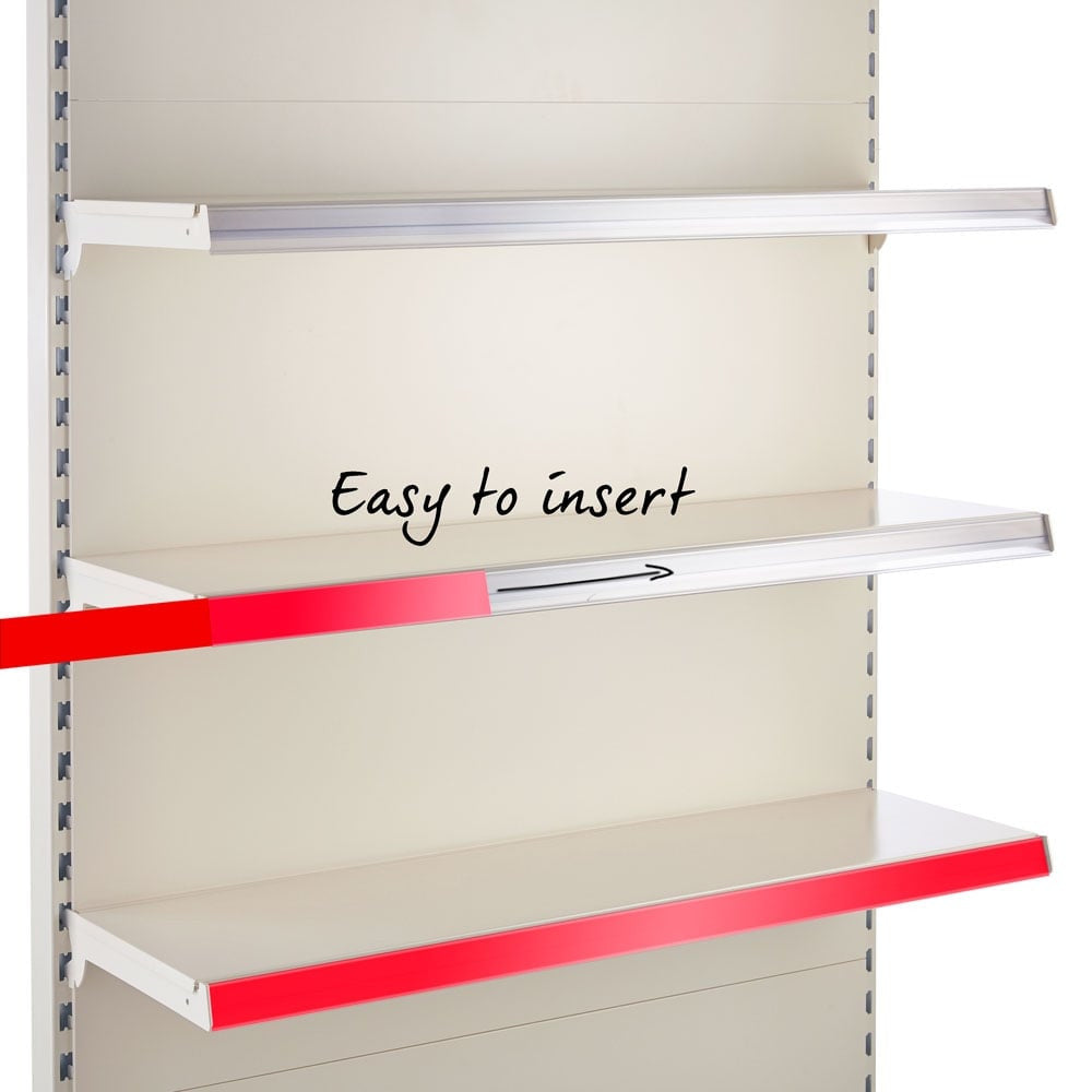 Red Backing Strip for Retail Shelving Shelf-Edge/EPOS Strips