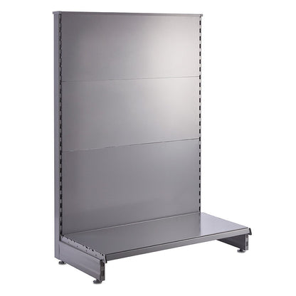 Silver End Bay for Retail Shelving Gondola Bays - H1400 x W1000 x D500mm