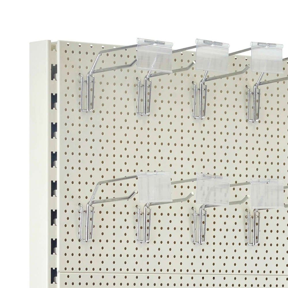 Jura White Modular Gondola Unit - Perforated Back Panels, Single Arms, Tickets Holders
