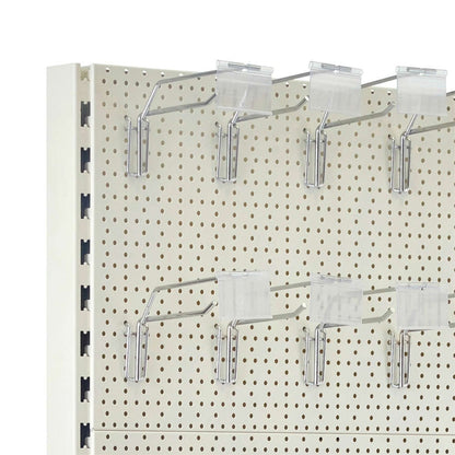 Jura White Modular Gondola Unit - Perforated Back Panels, Single Arms, Tickets Holders