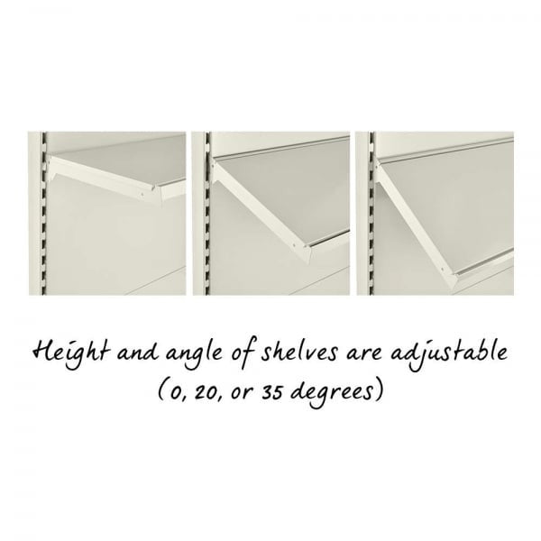 Jura White Retail Gondola Shelving - 3 x Bays, 18 x 370mm Shelves