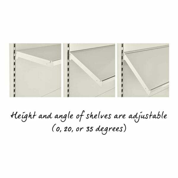 Jura White Retail Wall Shelving - 2 Bays - 2100mm High With 470mm Base Shelf