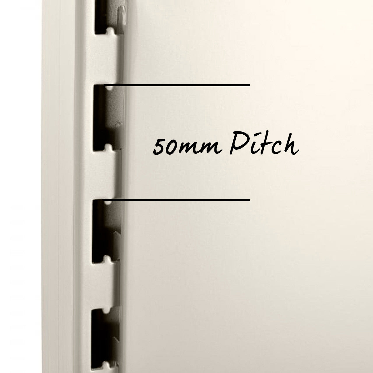 Jura White Upright for Retail Shelving Units - D60mm