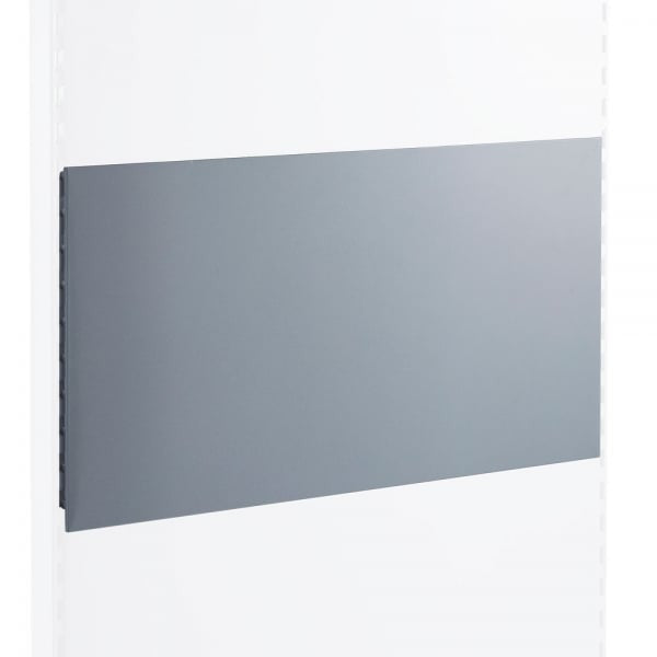 Silver Plain Back Panel for Retail Shelving Units