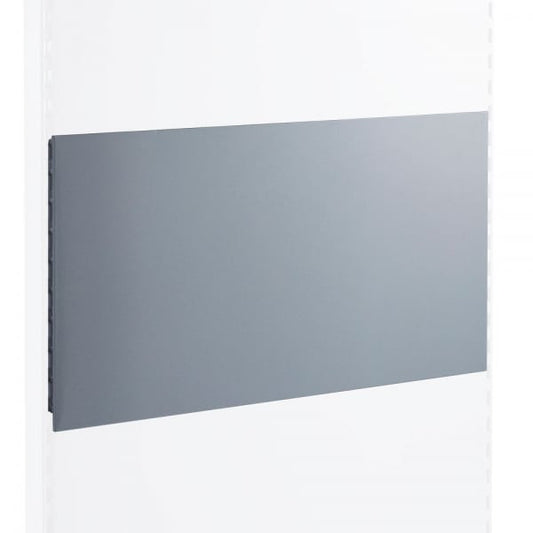 Silver Plain Back Panel for Retail Shelving Units
