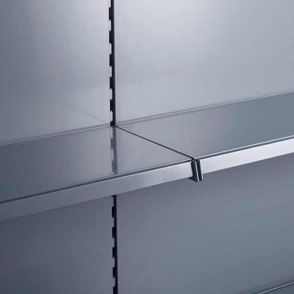 Silver Plain Back Panel for Retail Shelving Units