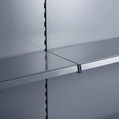 Silver Plain Back Panel for Retail Shelving Units