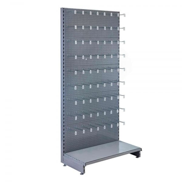 Silver Perforated Back Panel for Retail Shelving Units - H400mm