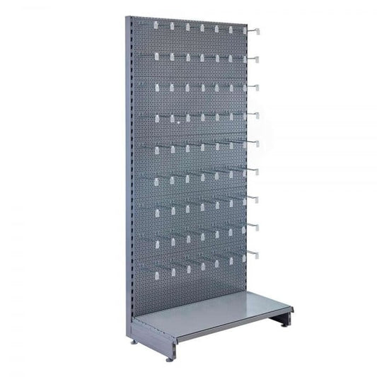 Silver Perforated Back Panel for Retail Shelving Units - H400mm