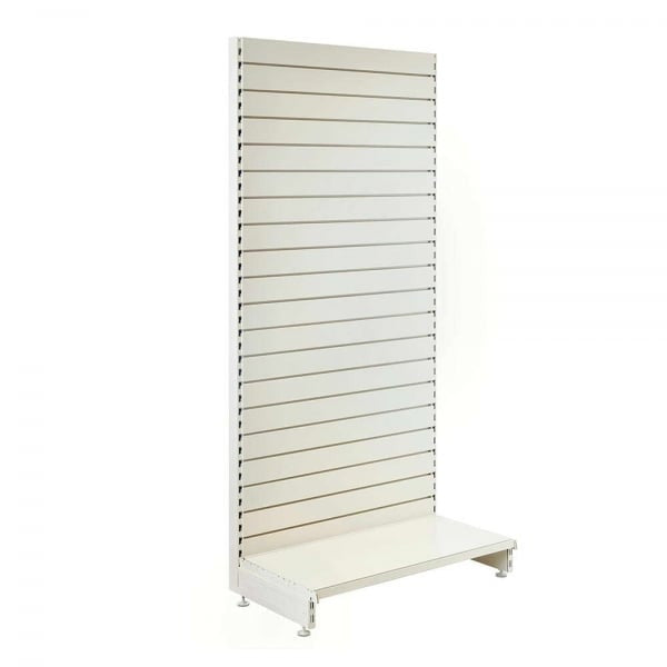 Jura White Slatwall Back Panel for Retail Shelving Units - H100mm