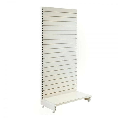 Jura White Slatwall Back Panel for Retail Shelving Units - H100mm