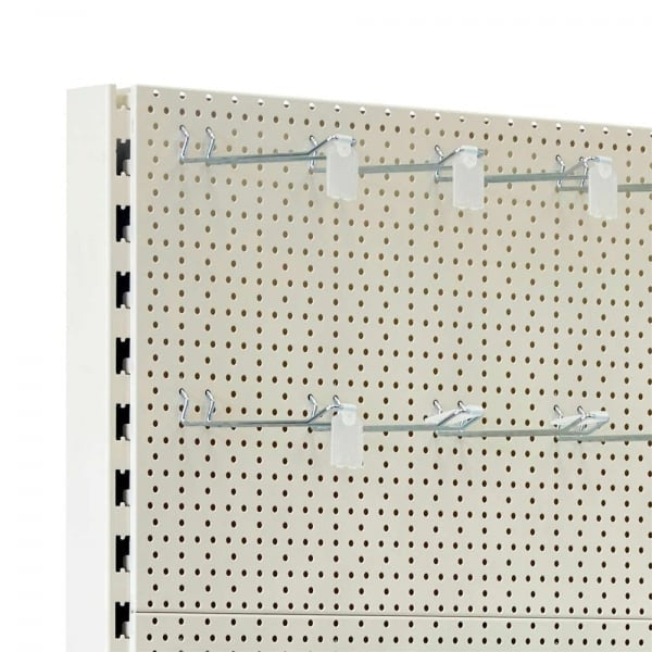 Jura White Perforated Back Panel for Retail Shelving Units - H400mm