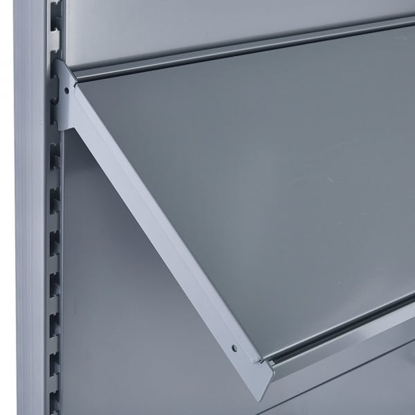 Silver Pair of Shelf Brackets for Retail Shelving Units