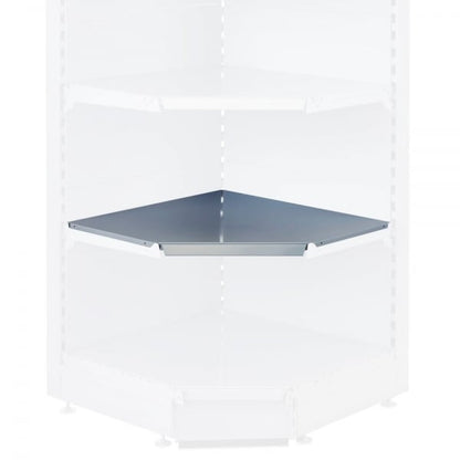 Silver Internal Shelf for Retail Shelving Units (No Brackets) - 90 Degree