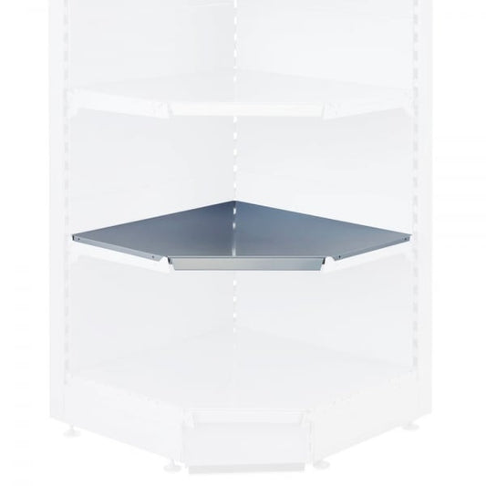 Silver Internal Shelf for Retail Shelving Units (No Brackets) - 90 Degree