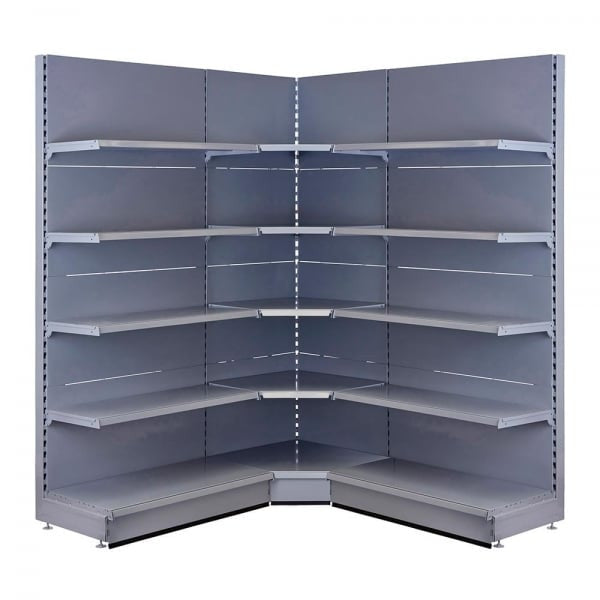 Silver Internal Shelf for Retail Shelving Units (No Brackets) - 90 Degree