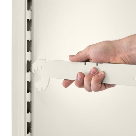Jura White Pair of Shelf Brackets for Retail Shelving Units