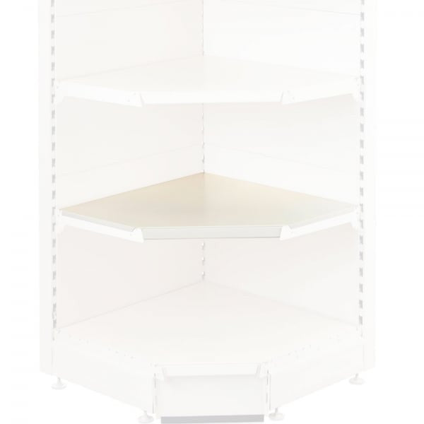 Jura White Internal Shelf for Retail Shelving Units (No Brackets) - 90 Degree