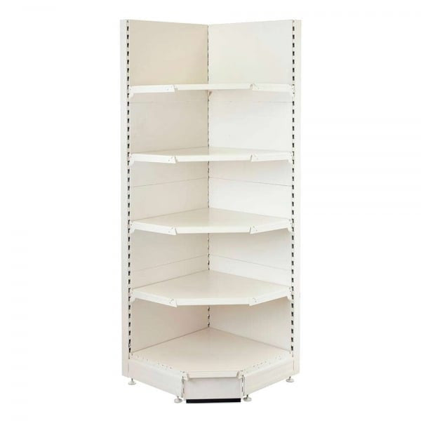 Jura White Internal Shelf for Retail Shelving Units (No Brackets) - 90 Degree