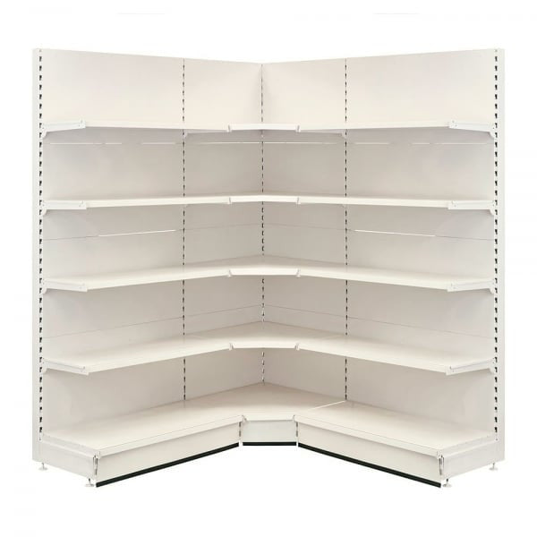 Jura White Internal Shelf for Retail Shelving Units (No Brackets) - 90 Degree