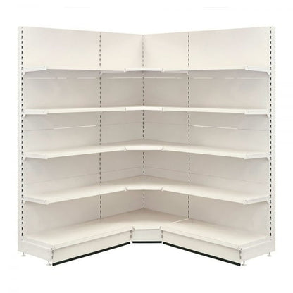 Jura White Internal Shelf for Retail Shelving Units (No Brackets) - 90 Degree