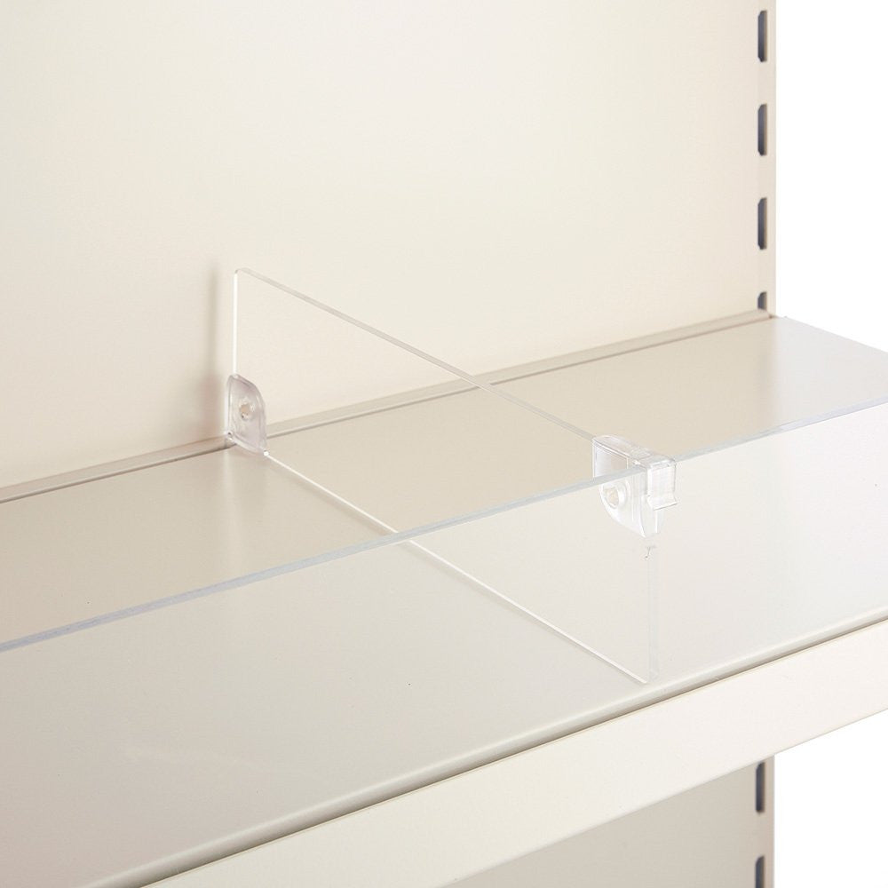 Acrylic Shelf Divider for Retail Shelving Units - H75mm