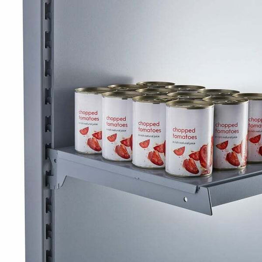 Silver Retail Shelving Modular Wall Unit - 5 x 370mm Shelves - H1800mm