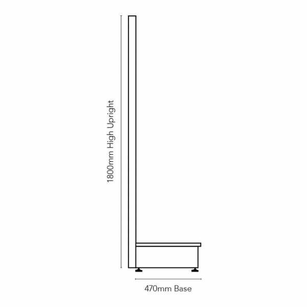 Silver Retail Shelving Modular Wall Unit - Plain Back Panels - Base Shelf Only - H1800mm