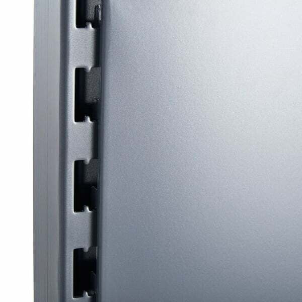 Silver Retail Shelving Modular Wall Unit - Plain Back Panels - Base Shelf Only - H1800mm