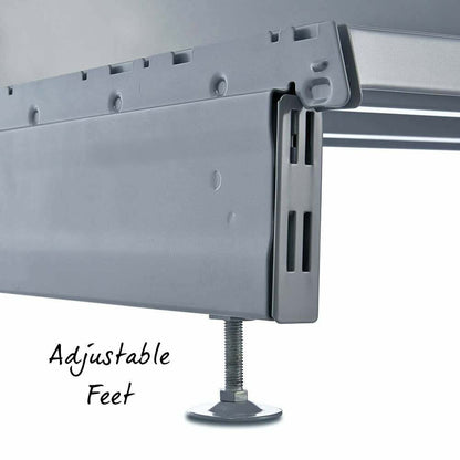 Silver Retail Shelving 90 Deg. Wall Corner Unit - Base Shelf Only - H1800 x W750mm