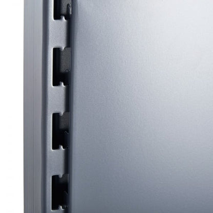 Silver Retail Shelving Modular Gondola Unit - Plain Back Panels - 2 x Base Shelves