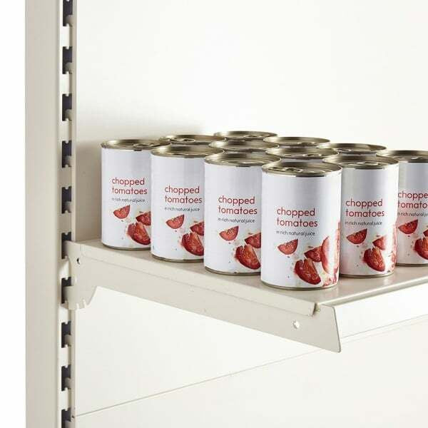 Jura White Retail Shelving Modular Wall Unit - 5 x 370mm Shelves - H1800mm