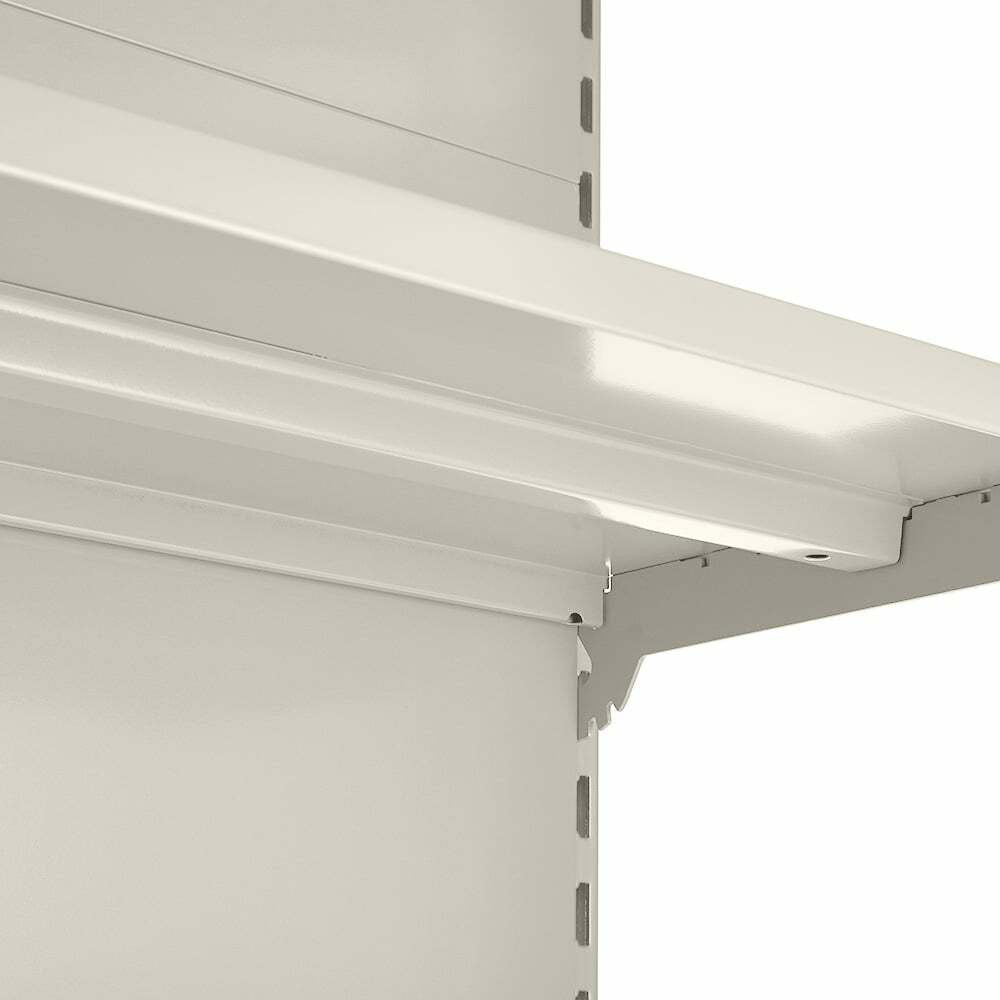 Jura White Retail Shelving 90 Deg. Wall Corner Unit - 1x Base Shelf - H1800 x W750mm