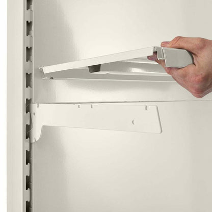 Jura White Retail Shelving 90 Deg. Wall Corner Unit - 1x Base Shelf - H1800 x W750mm