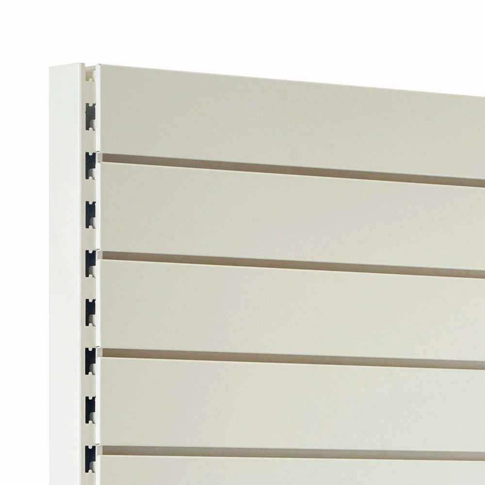 Jura White Retail Shelving Modular Wall Unit - Slatwall Back Panels - H1800 x W1000mm