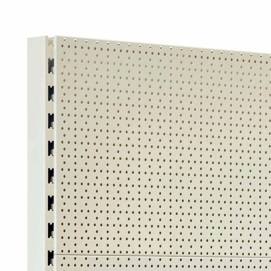 Jura White Retail Shelving Modular Wall Unit - Perforated Back Panels - H1800mm