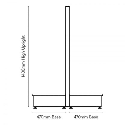 Jura White Retail Shelving Modular Gondola Unit - Plain Back Panels - 2 x Base Shelves