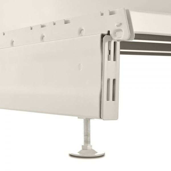 Jura White Retail Shelving Modular Gondola Unit - Plain Back Panels - 2 x Base Shelves