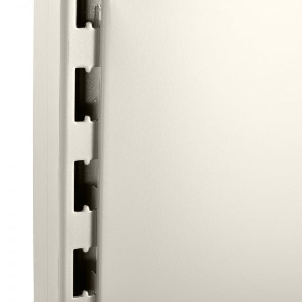 Jura White Retail Shelving Modular Gondola Unit - Plain Back Panels - 2 x Base Shelves