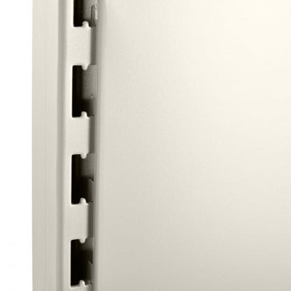 Jura White Retail Shelving Modular Gondola Unit - Plain Back Panels - 2 x Base Shelves