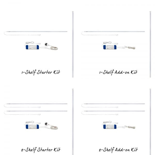 LED Shelf Lighting for White Retail Shelving Units - Suitable for W1000mm Shelves