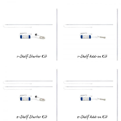 LED Shelf Lighting for White Retail Shelving Units - Suitable for W1250mm Shelves