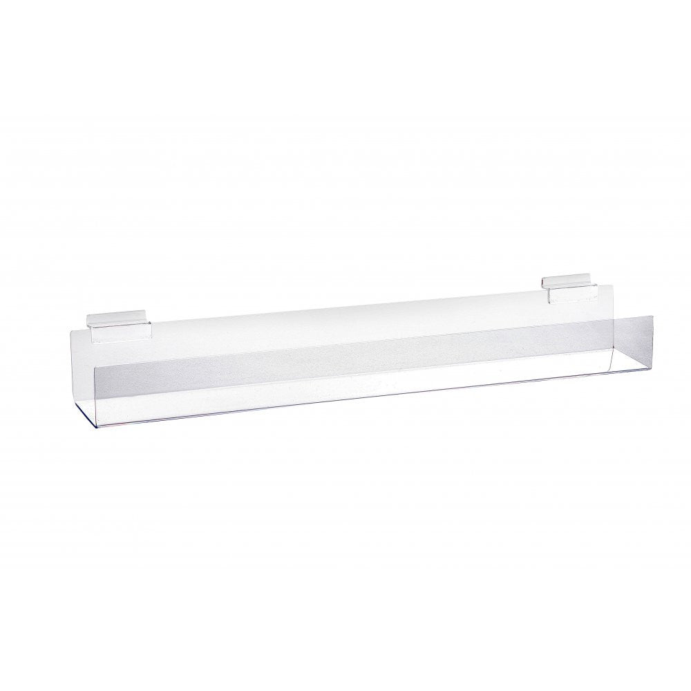 Acrylic Display Channel With Angled Bottom for Slatwall