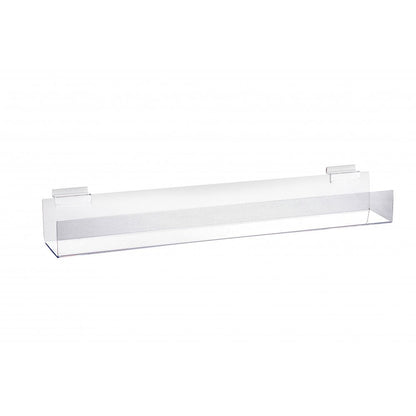 Acrylic Display Channel With Angled Bottom for Slatwall