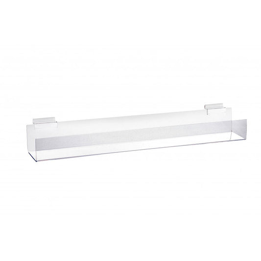 Acrylic Display Channel With Angled Bottom for Slatwall