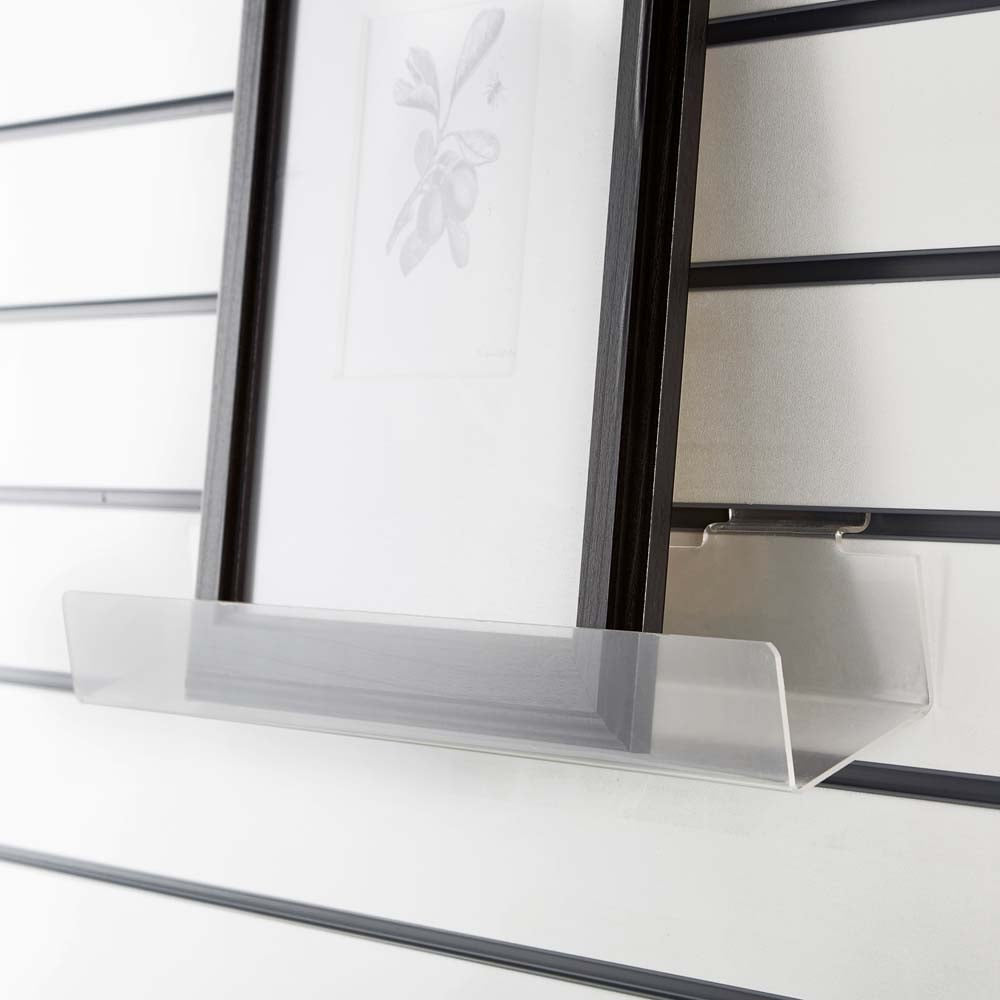Acrylic Display Channel With Angled Bottom for Slatwall