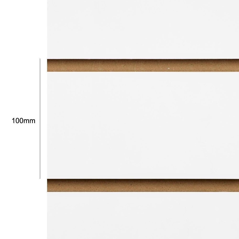 20 x White Slatwall Panels Half Size