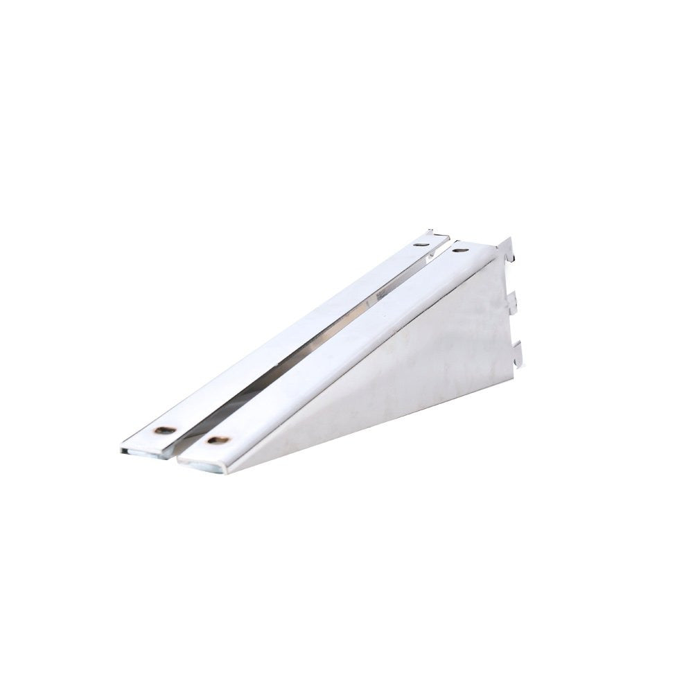 Pack of 2 Chrome Brackets for Twin Slot Wooden Shelves